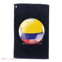 Soccer Ball Country Flag Colombia Golf Towel thumb 0