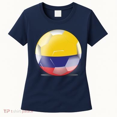 Soccer Ball Country Flag Colombia Women's T-Shirt