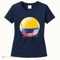 Soccer Ball Country Flag Colombia Women's T-Shirt thumb 0