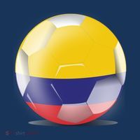 Soccer Ball Country Flag Colombia Women's T-Shirt thumb 6