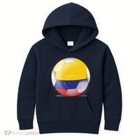 Soccer Ball Country Flag Colombia Kids Hoodie thumb 0