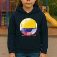Soccer Ball Country Flag Colombia Kids Hoodie thumb 3