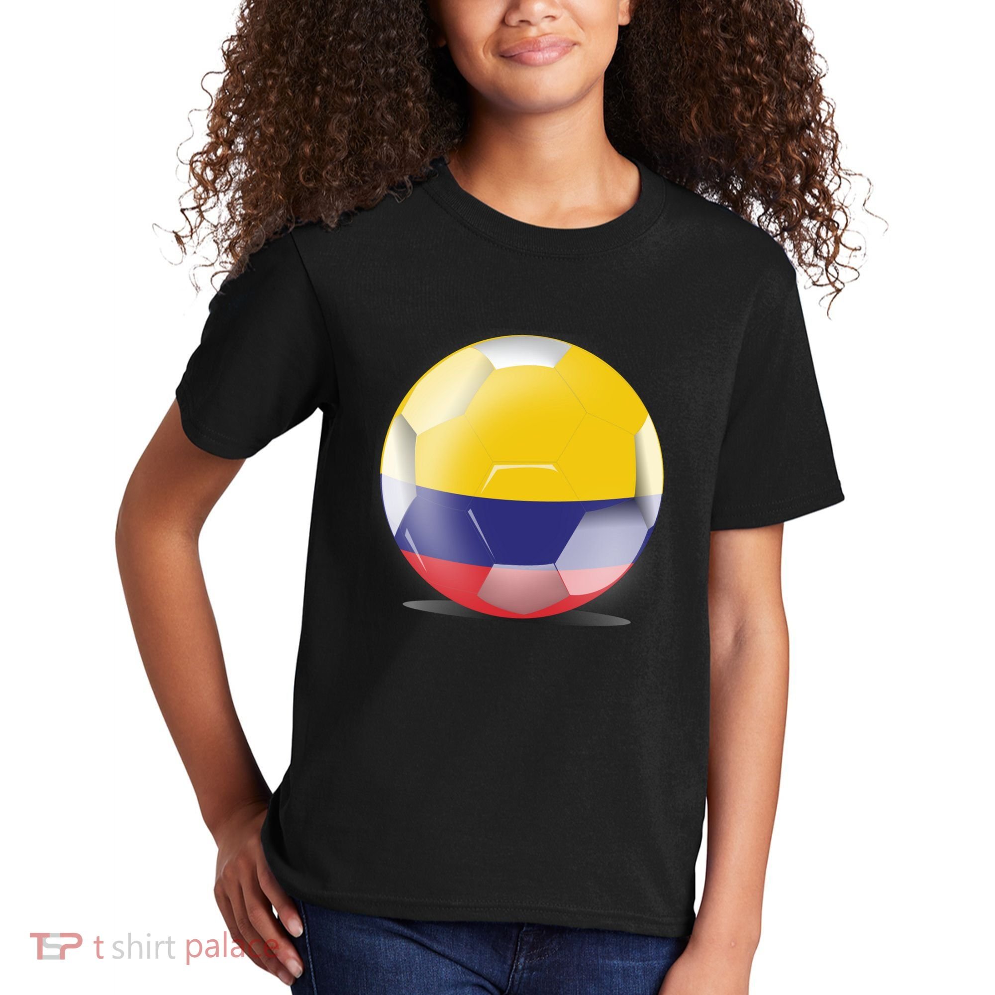 Soccer Ball Country Flag Colombia Kids T-Shirt