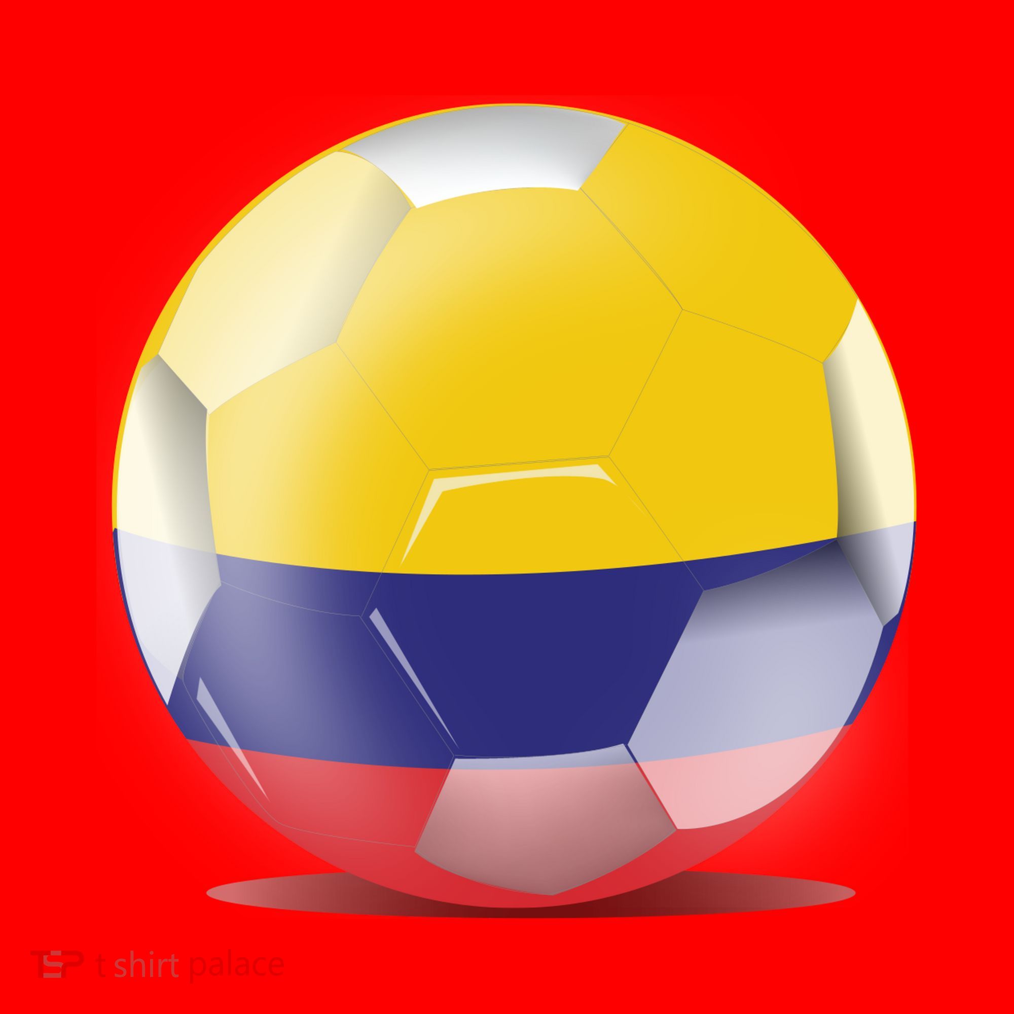 Soccer Ball Country Flag Colombia Santa Hat