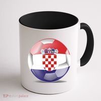 Soccer Ball Country Flag Croatia Coffee Mug thumb 1