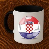 Soccer Ball Country Flag Croatia Coffee Mug thumb 2