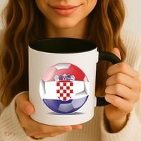 Soccer Ball Country Flag Croatia Coffee Mug thumb 3