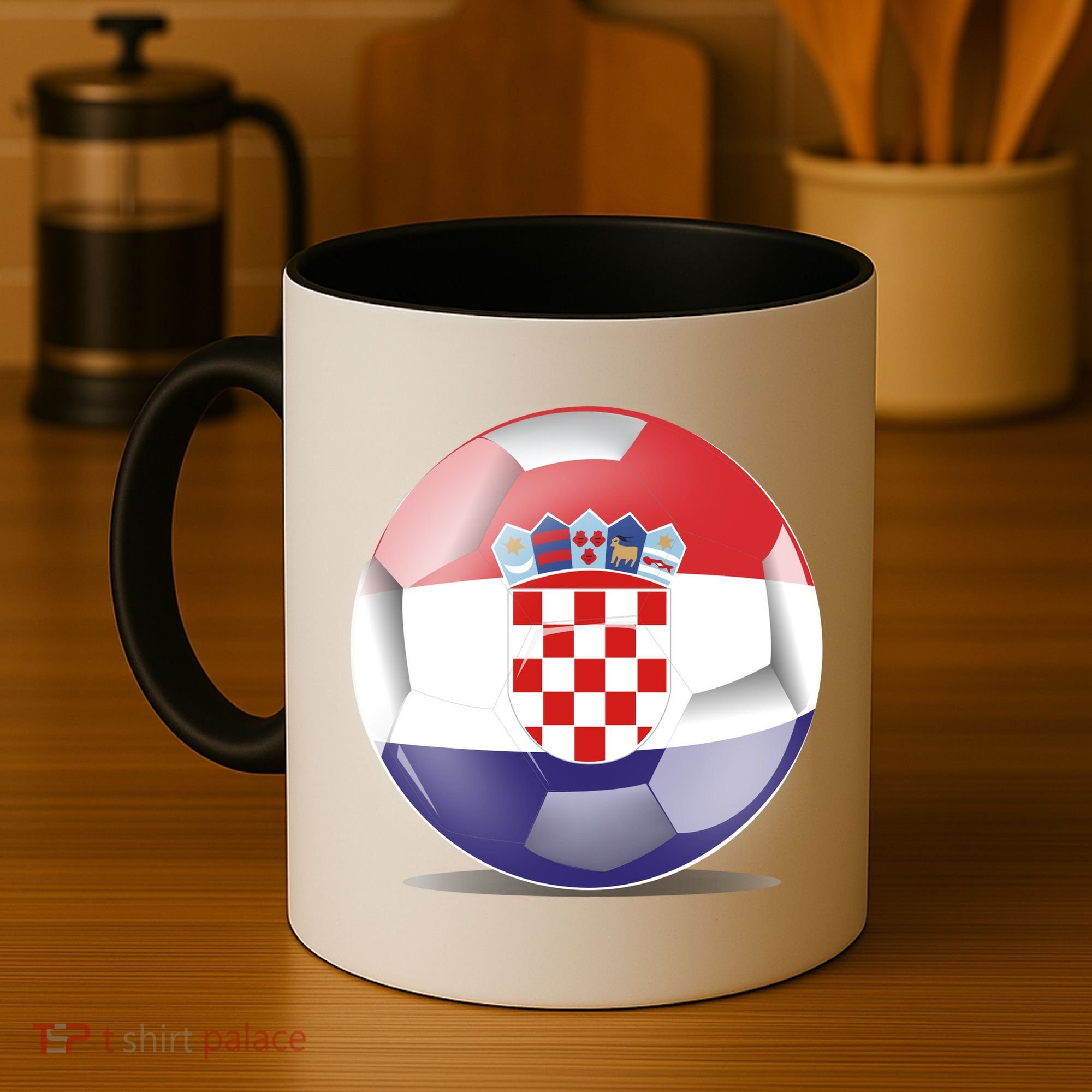 Soccer Ball Country Flag Croatia Coffee Mug