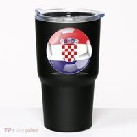 Soccer Ball Country Flag Croatia Tumbler thumb 0