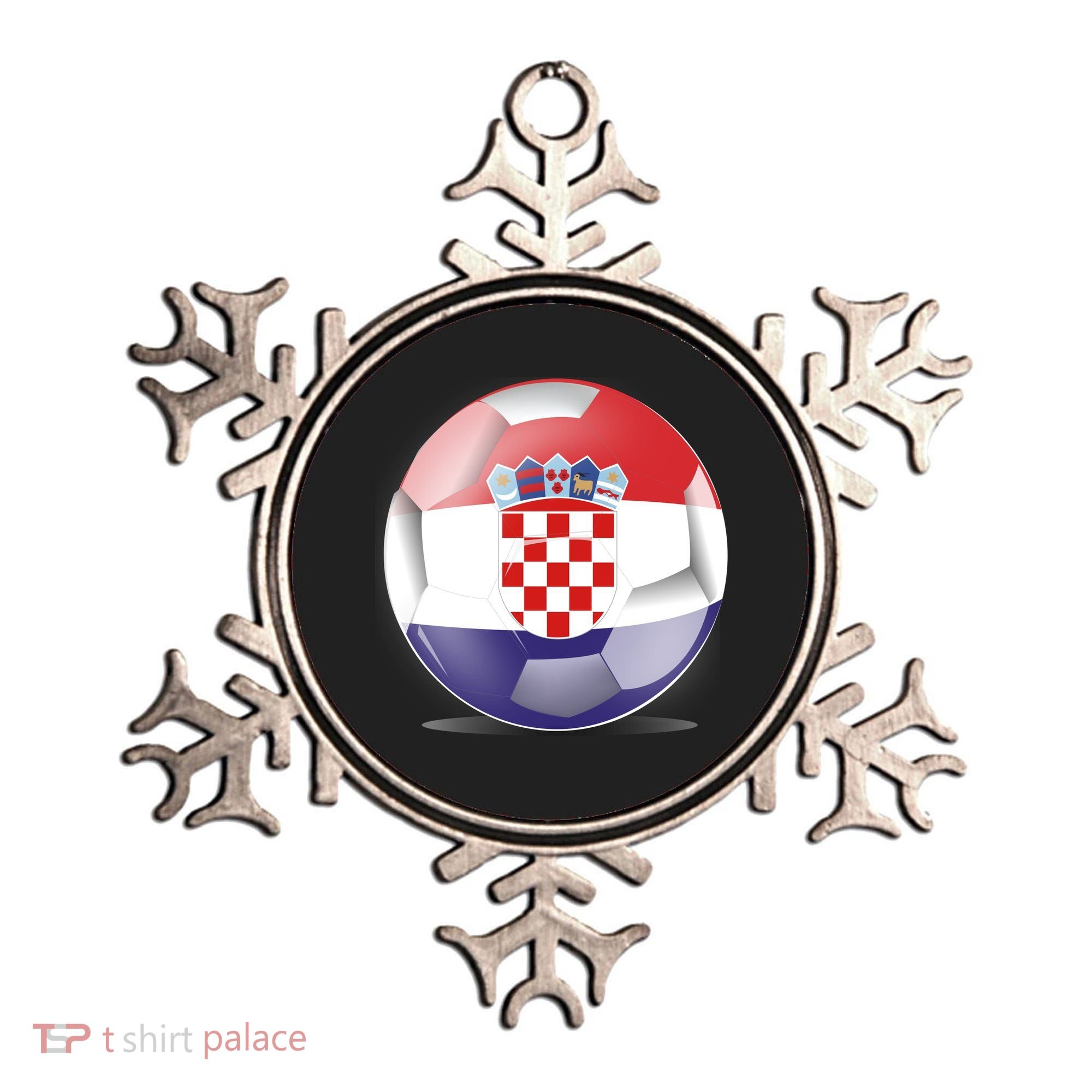 Soccer Ball Country Flag Croatia Ornament