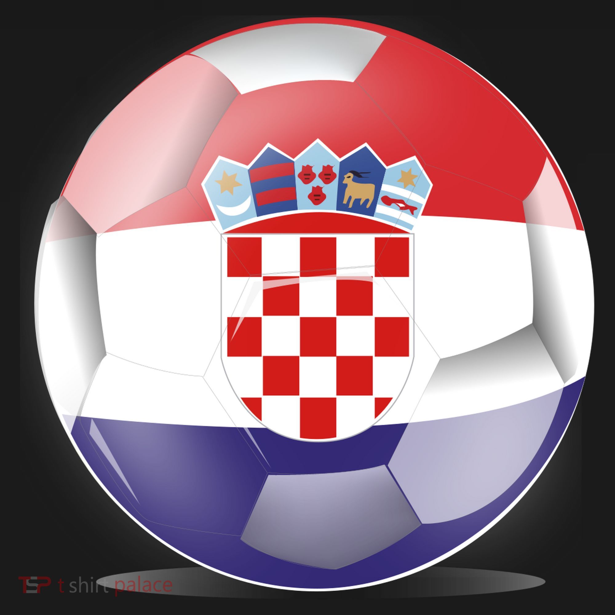 Soccer Ball Country Flag Croatia Ornament