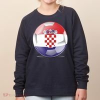 Soccer Ball Country Flag Croatia Women's Sweatshirt thumb 0