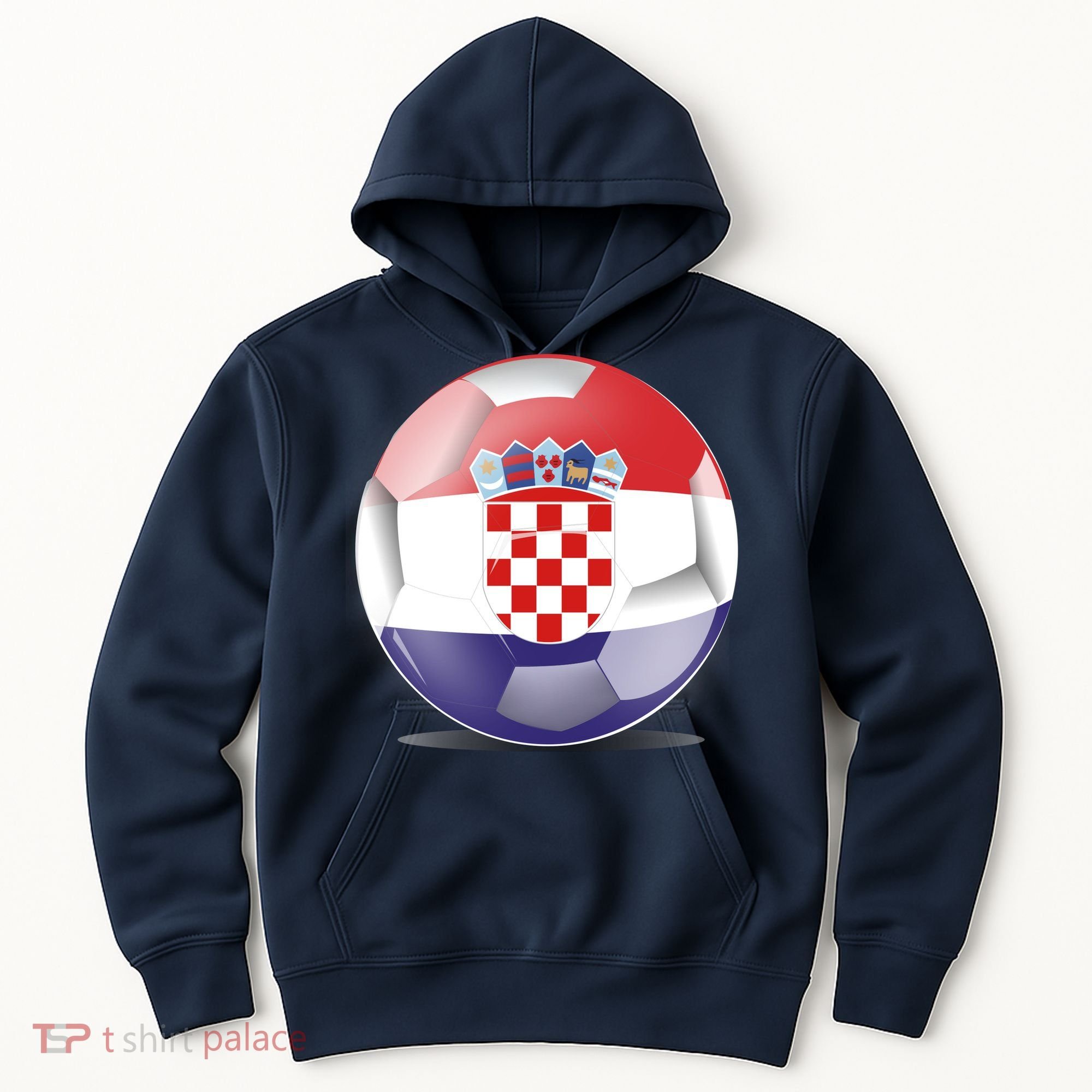 Soccer Ball Country Flag Croatia Hoodie