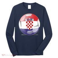 Soccer Ball Country Flag Croatia Long Sleeve Shirt thumb 0