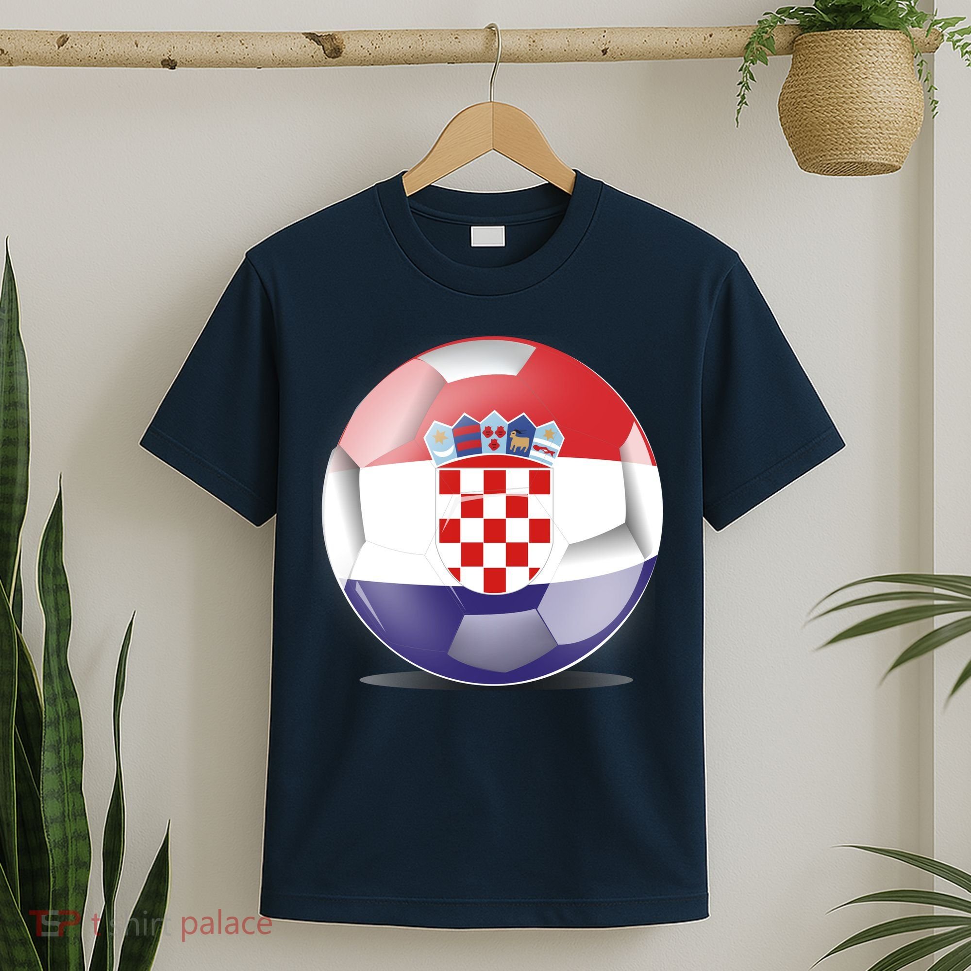 Soccer Ball Country Flag Croatia T-Shirt