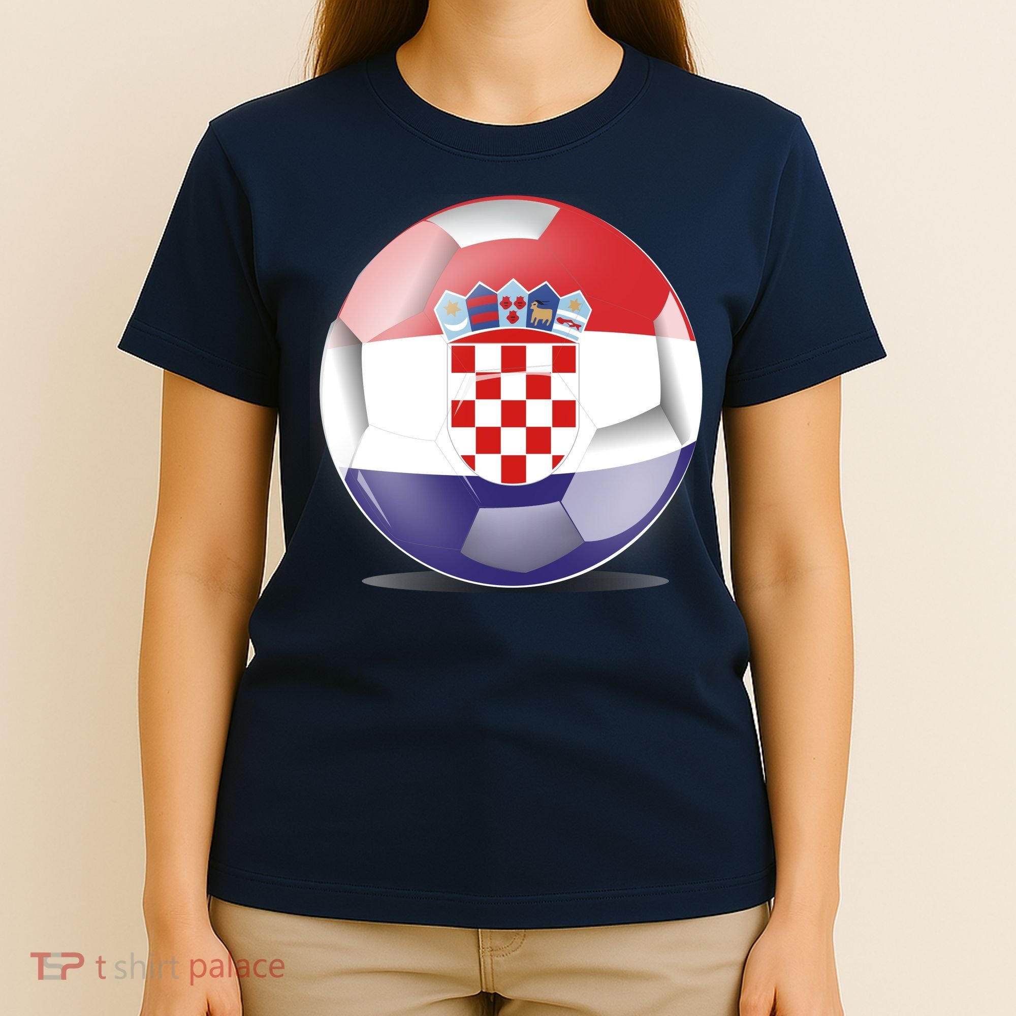 Soccer Ball Country Flag Croatia T-Shirt