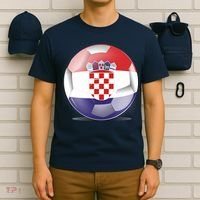 Soccer Ball Country Flag Croatia T-Shirt thumb 6