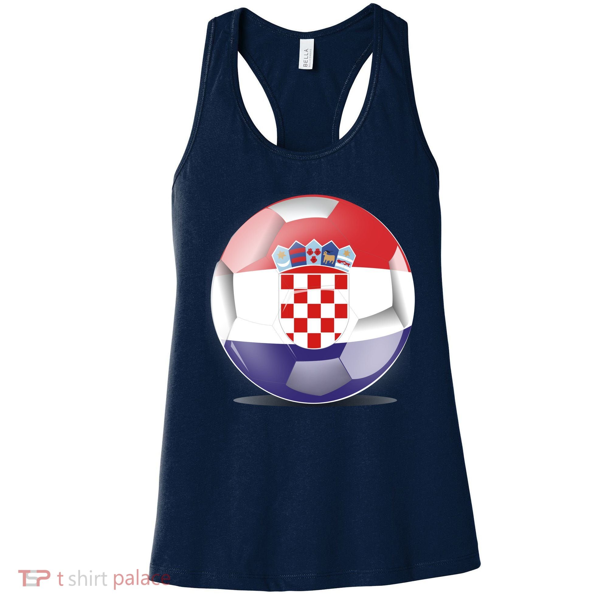 Soccer Ball Country Flag Croatia Women's Tank Top