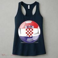 Soccer Ball Country Flag Croatia Women's Tank Top thumb 3