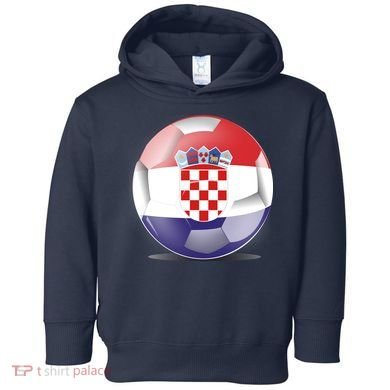 Soccer Ball Country Flag Croatia Toddler Hoodie