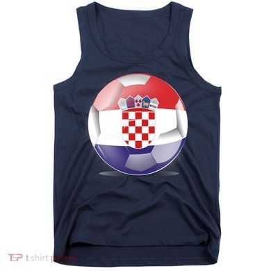 Soccer Ball Country Flag Croatia Tank Top