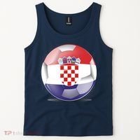 Soccer Ball Country Flag Croatia Tank Top thumb 2