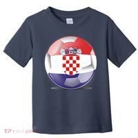 Soccer Ball Country Flag Croatia Toddler T-Shirt thumb 0