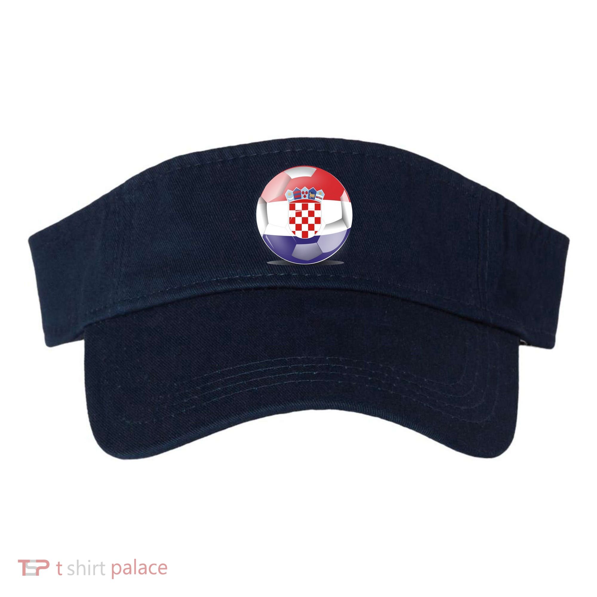 Soccer Ball Country Flag Croatia Visor