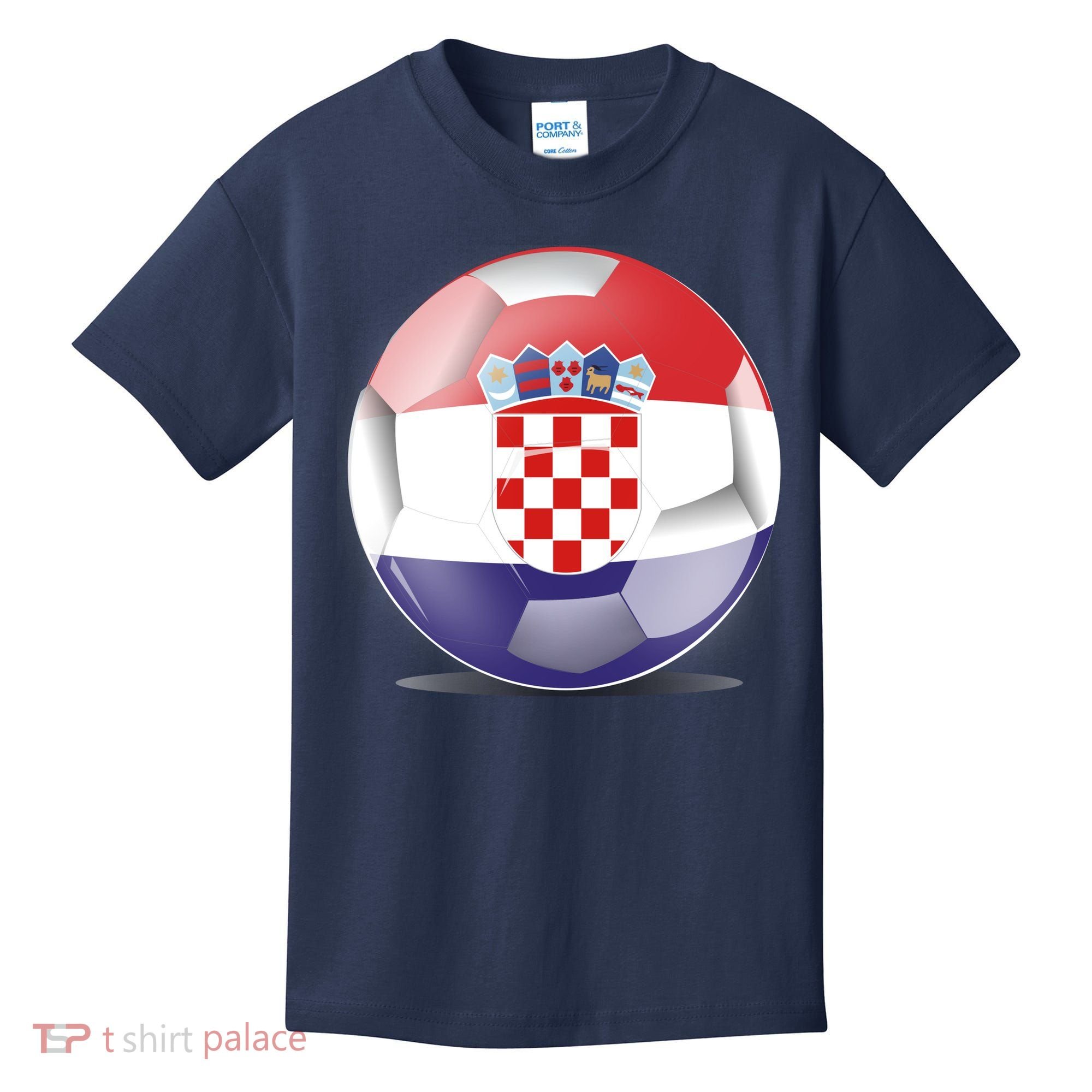 Soccer Ball Country Flag Croatia Kids T-Shirt