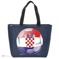 Soccer Ball Country Flag Croatia Tote Bag thumb 0