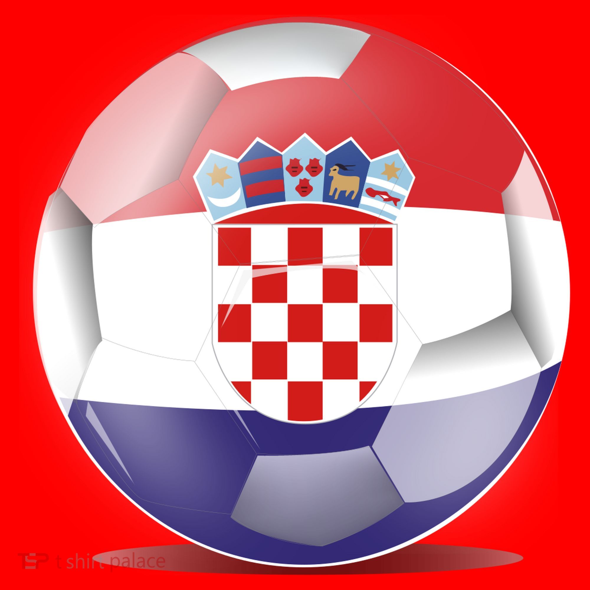 Soccer Ball Country Flag Croatia Santa Hat