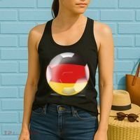 Soccer Ball Country Flag Germany Women's Tank Top thumb 2