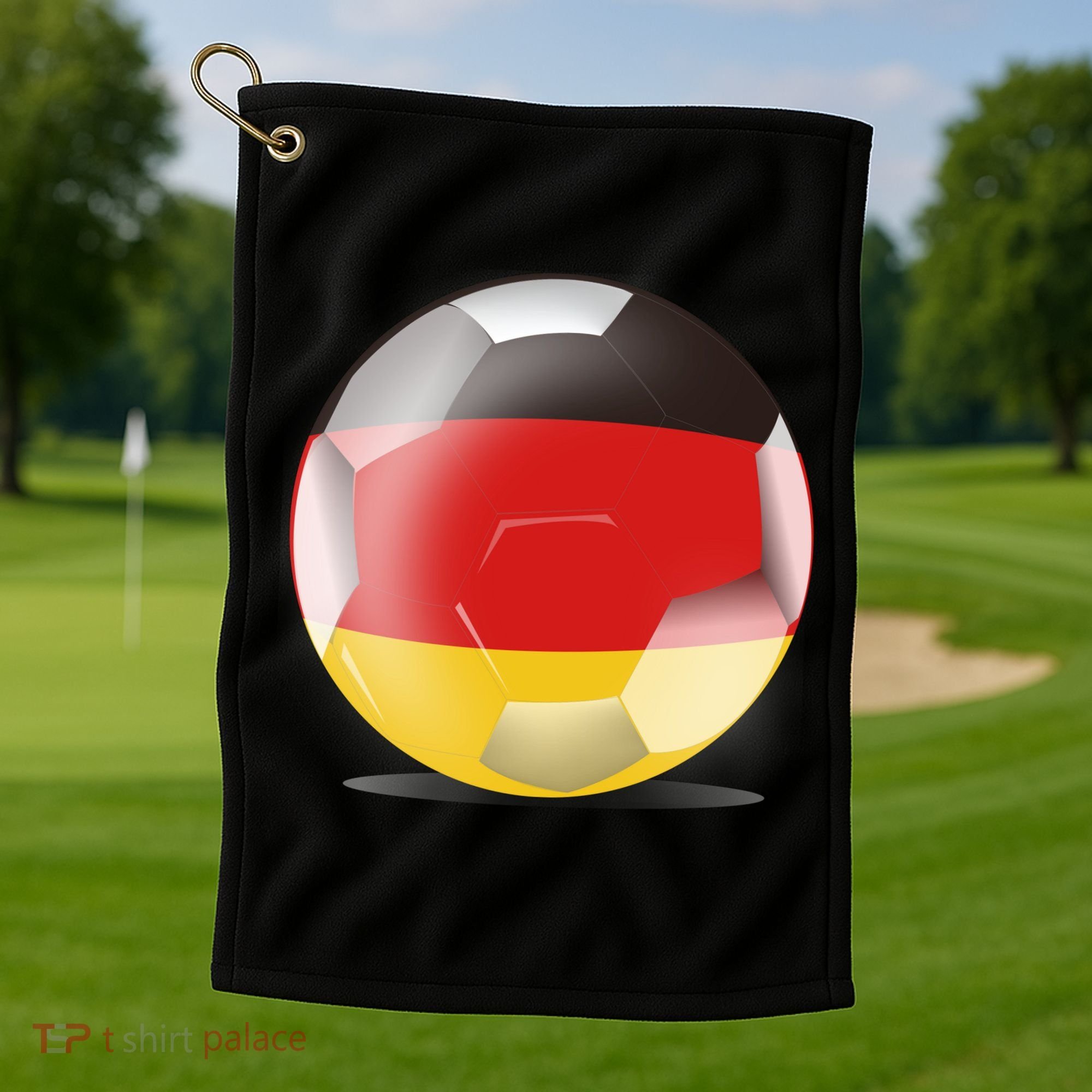 Soccer Ball Country Flag Germany Golf Towel