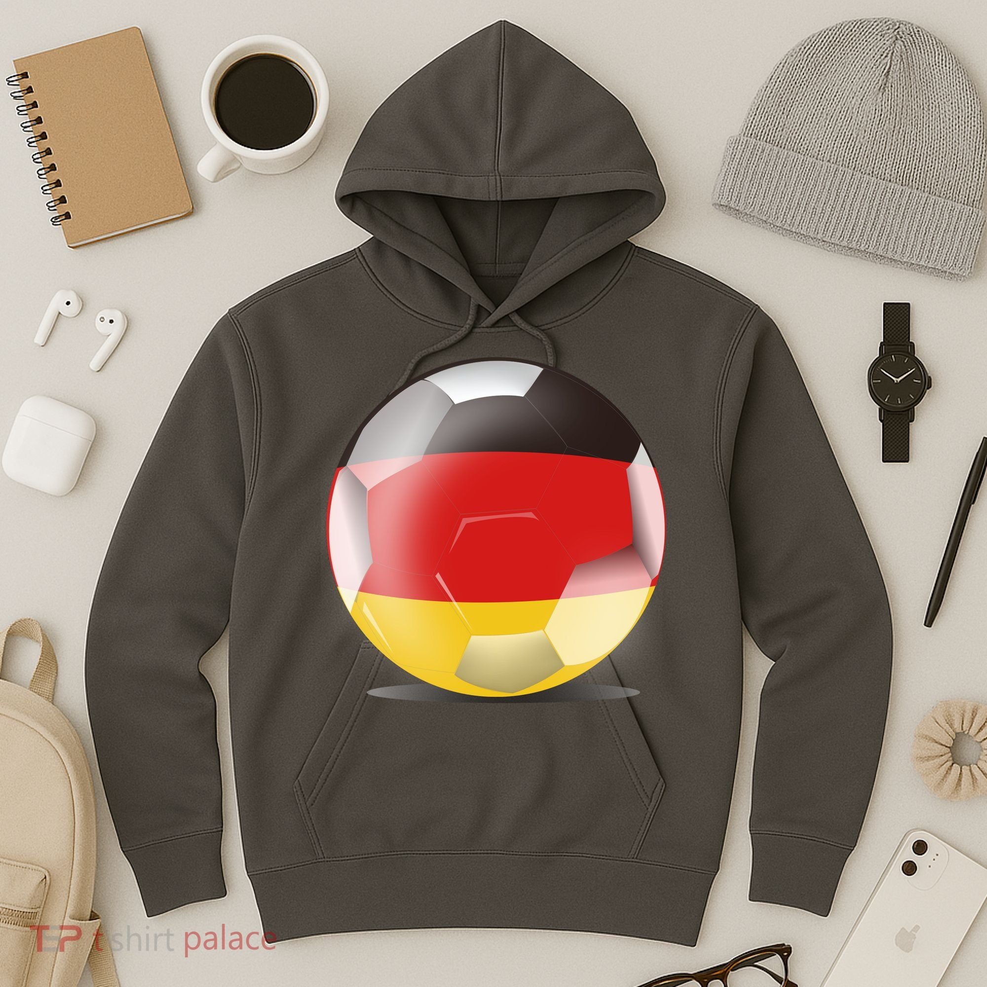 Soccer Ball Country Flag Germany Hoodie