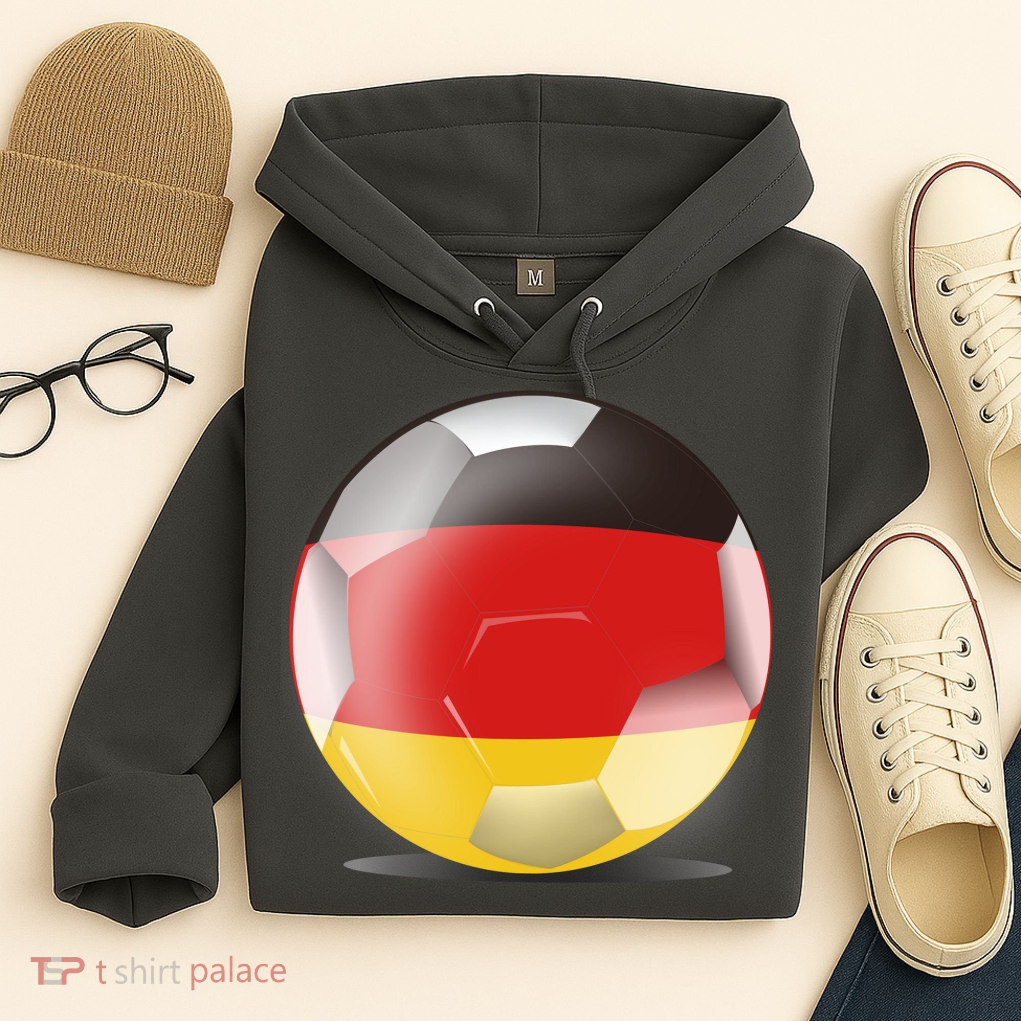 Soccer Ball Country Flag Germany Hoodie