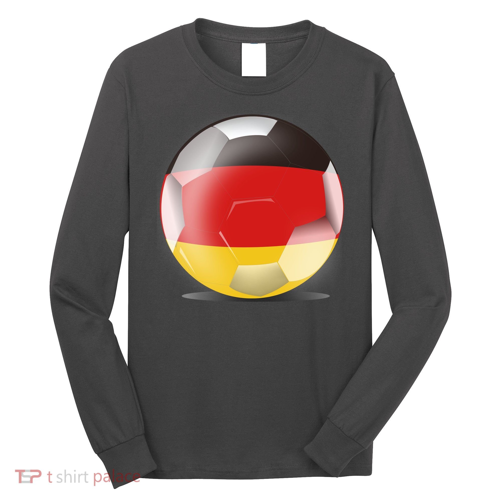 Soccer Ball Country Flag Germany Long Sleeve Shirt