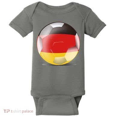 Soccer Ball Country Flag Germany Baby Bodysuit