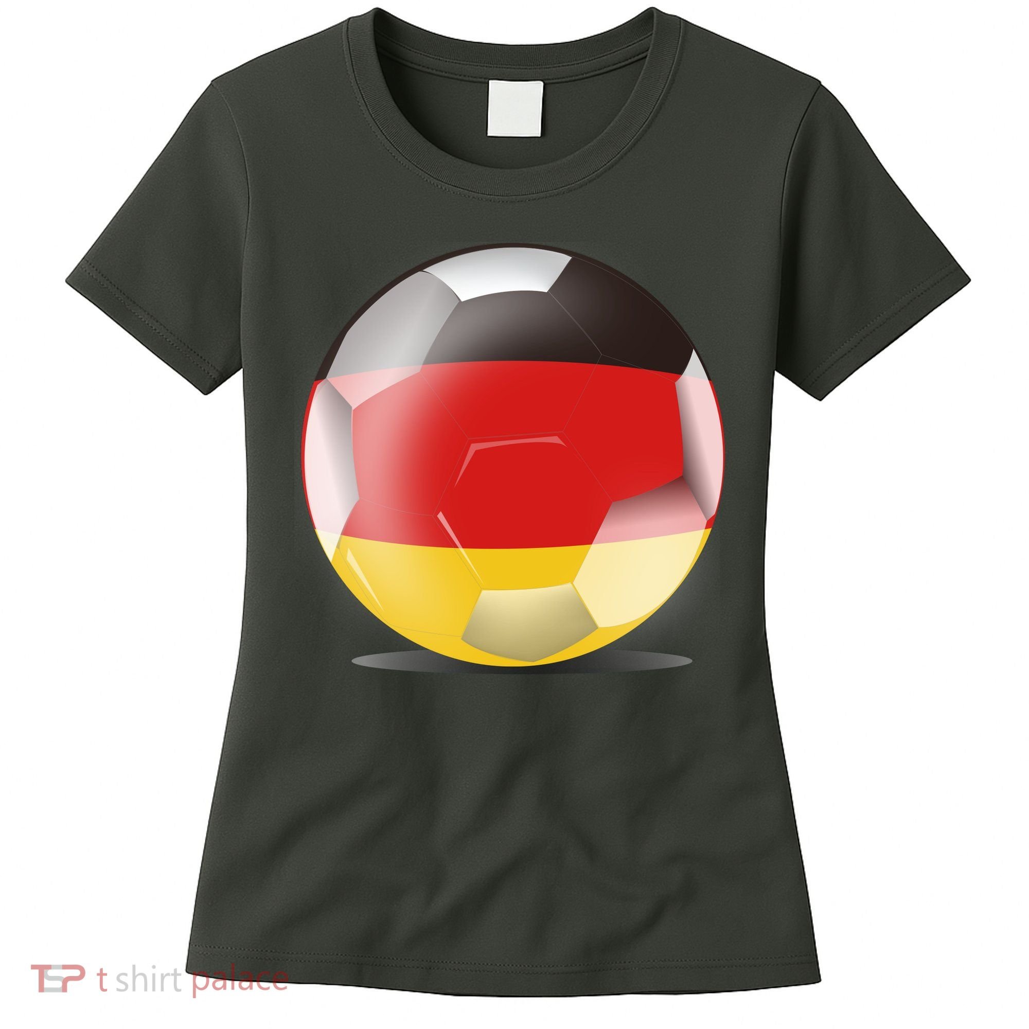 Soccer Ball Country Flag Germany Women's T-Shirt