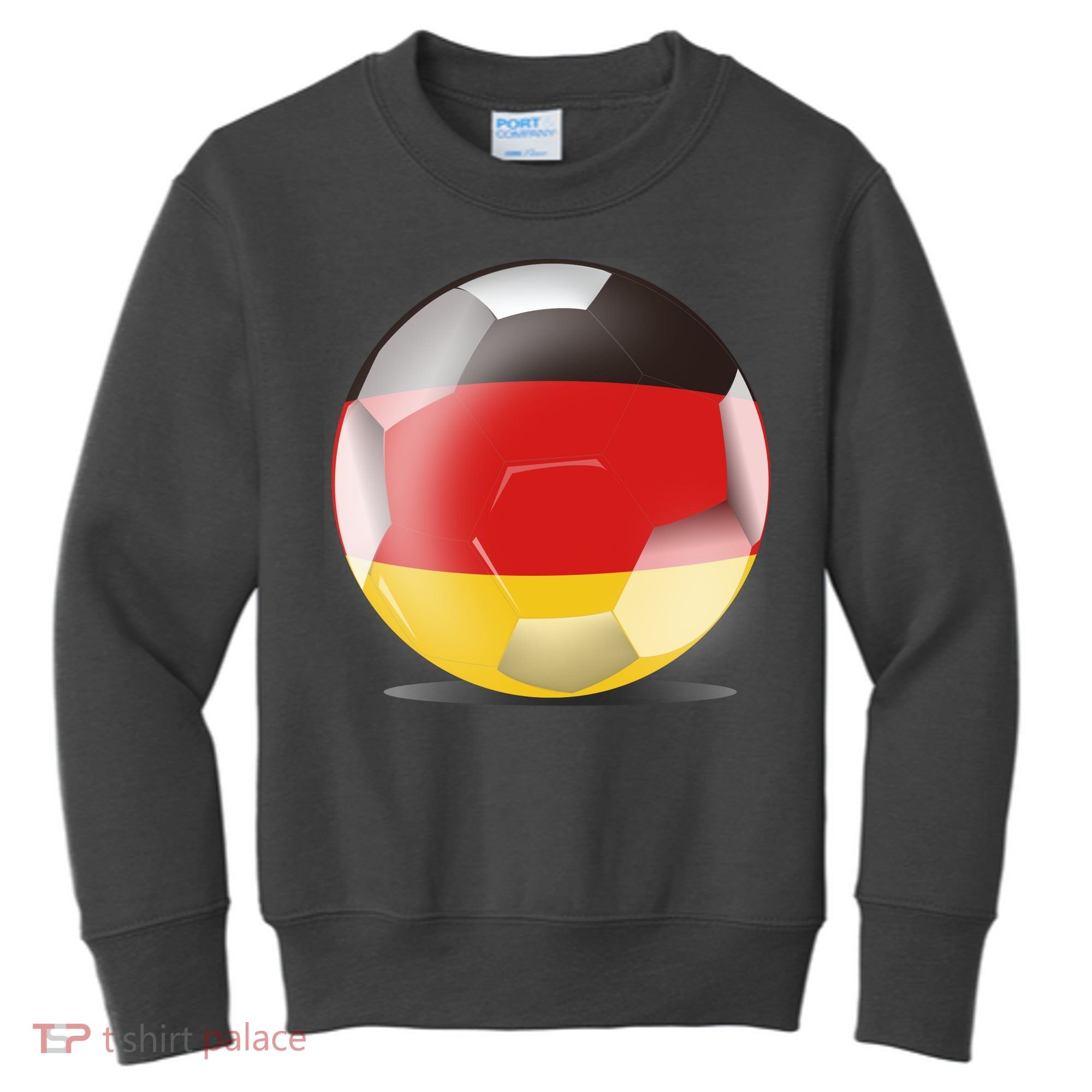 Soccer Ball Country Flag Germany Kids Sweatshirt