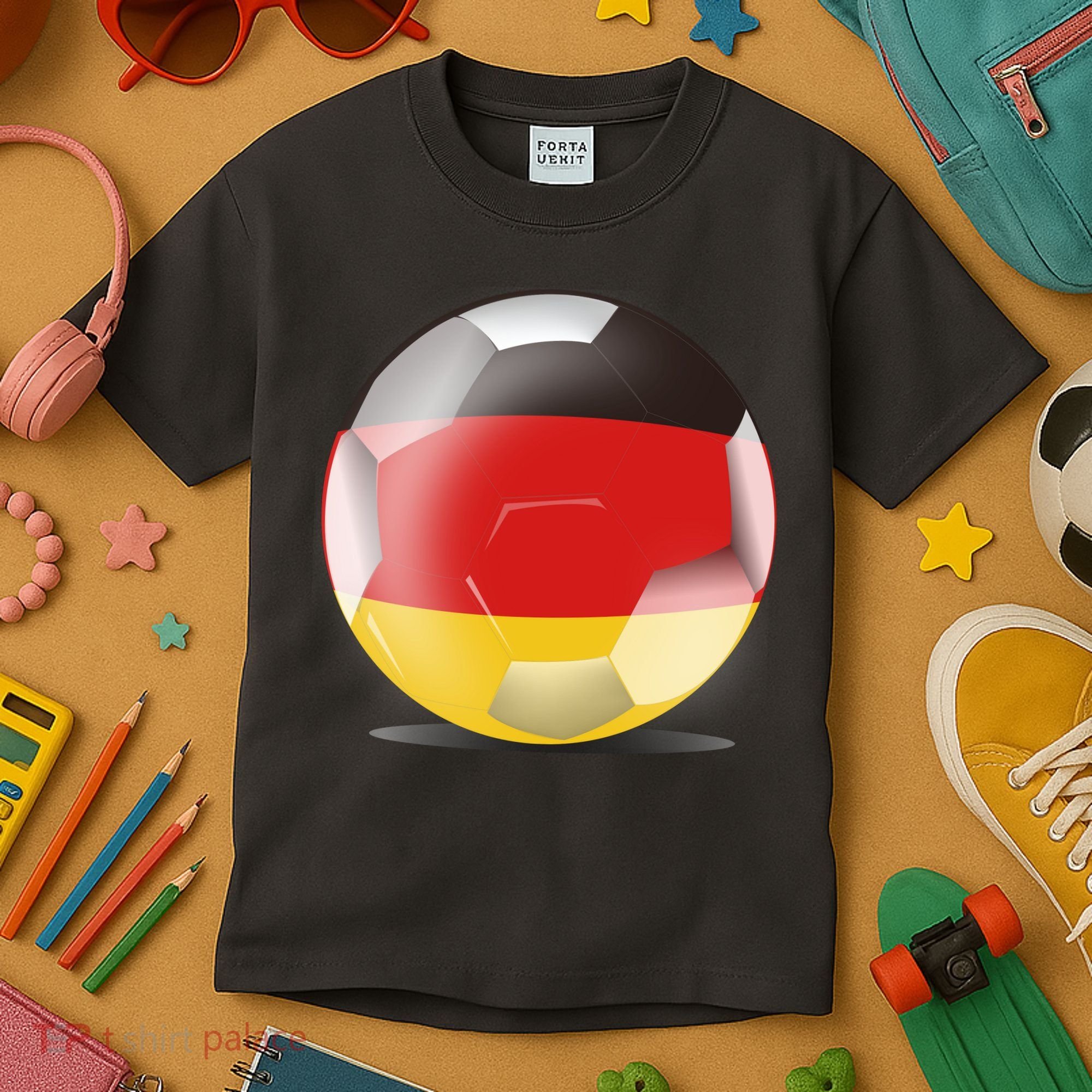 Soccer Ball Country Flag Germany Kids T-Shirt