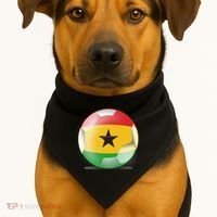 Soccer Ball Country Flag Ghana USA-Made Doggie Bandana thumb 1