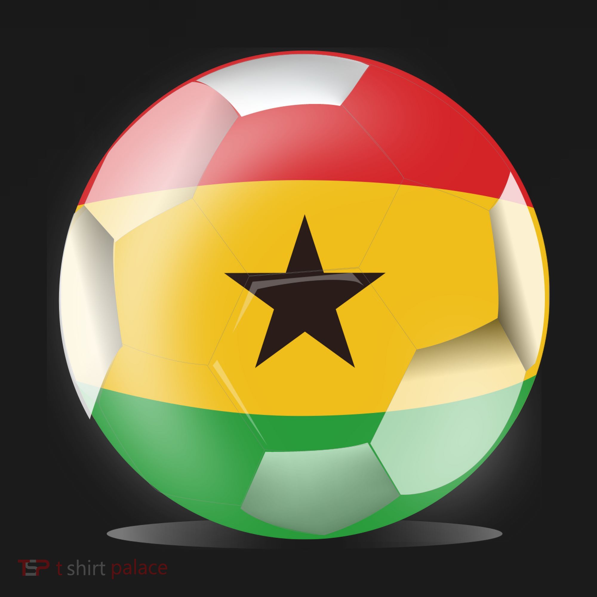 Soccer Ball Country Flag Ghana Long Sleeve Shirt