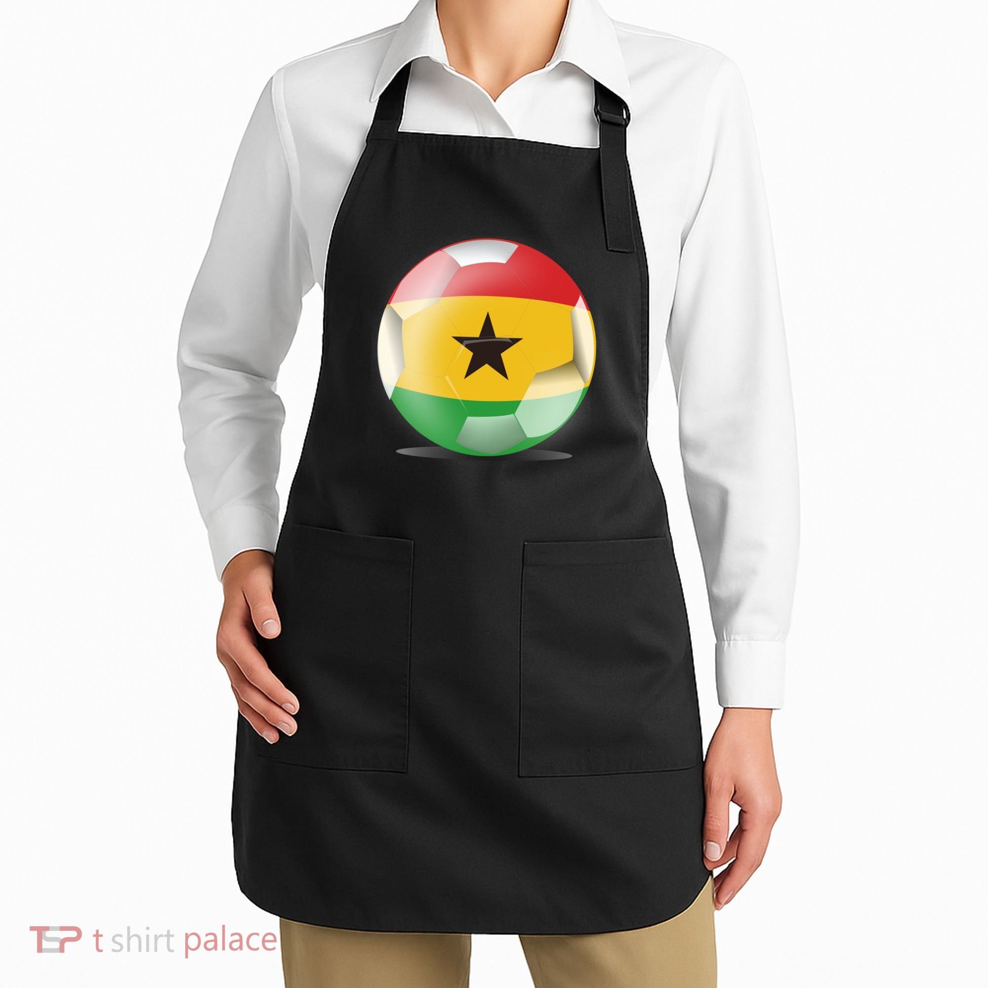 Soccer Ball Country Flag Ghana Apron
