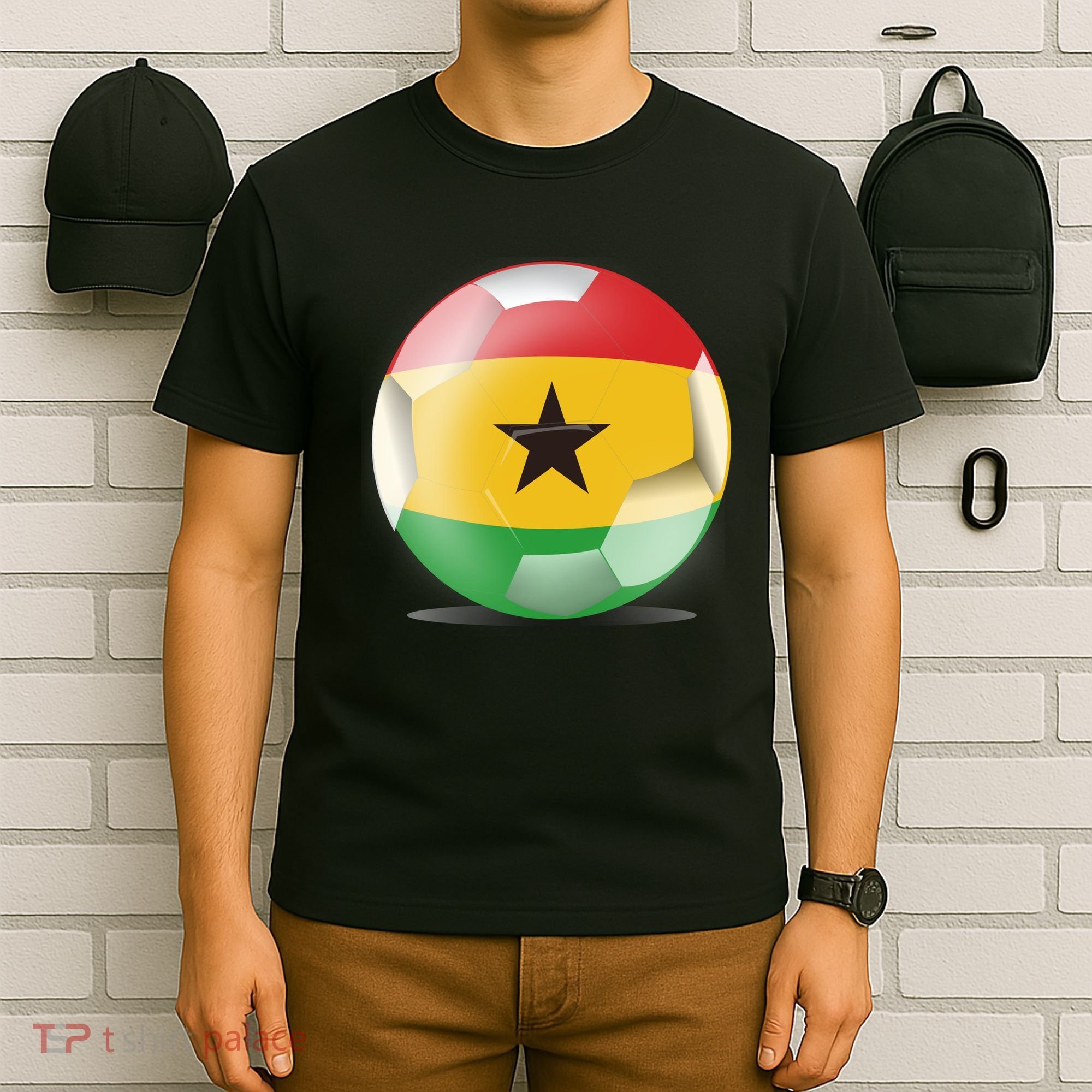 Soccer Ball Country Flag Ghana T-Shirt