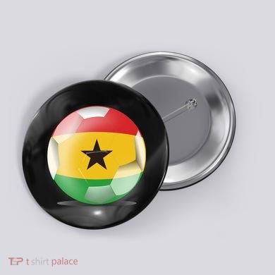 Soccer Ball Country Flag Ghana Button