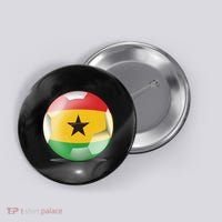 Soccer Ball Country Flag Ghana Button thumb 0
