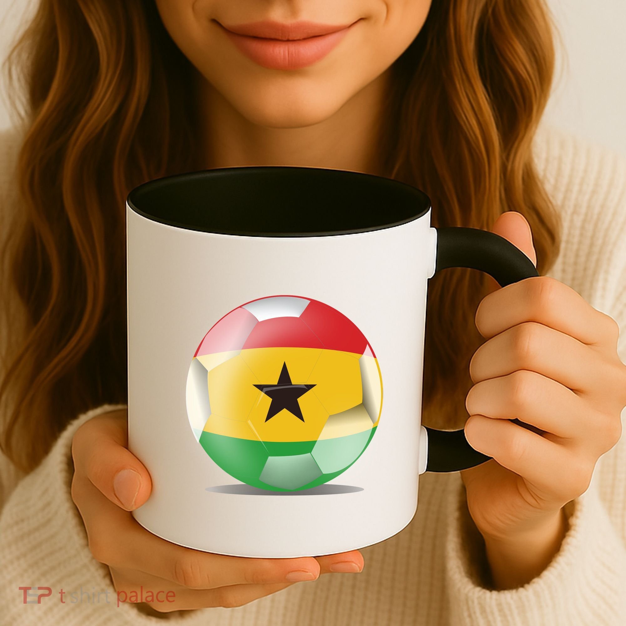 Soccer Ball Country Flag Ghana Coffee Mug