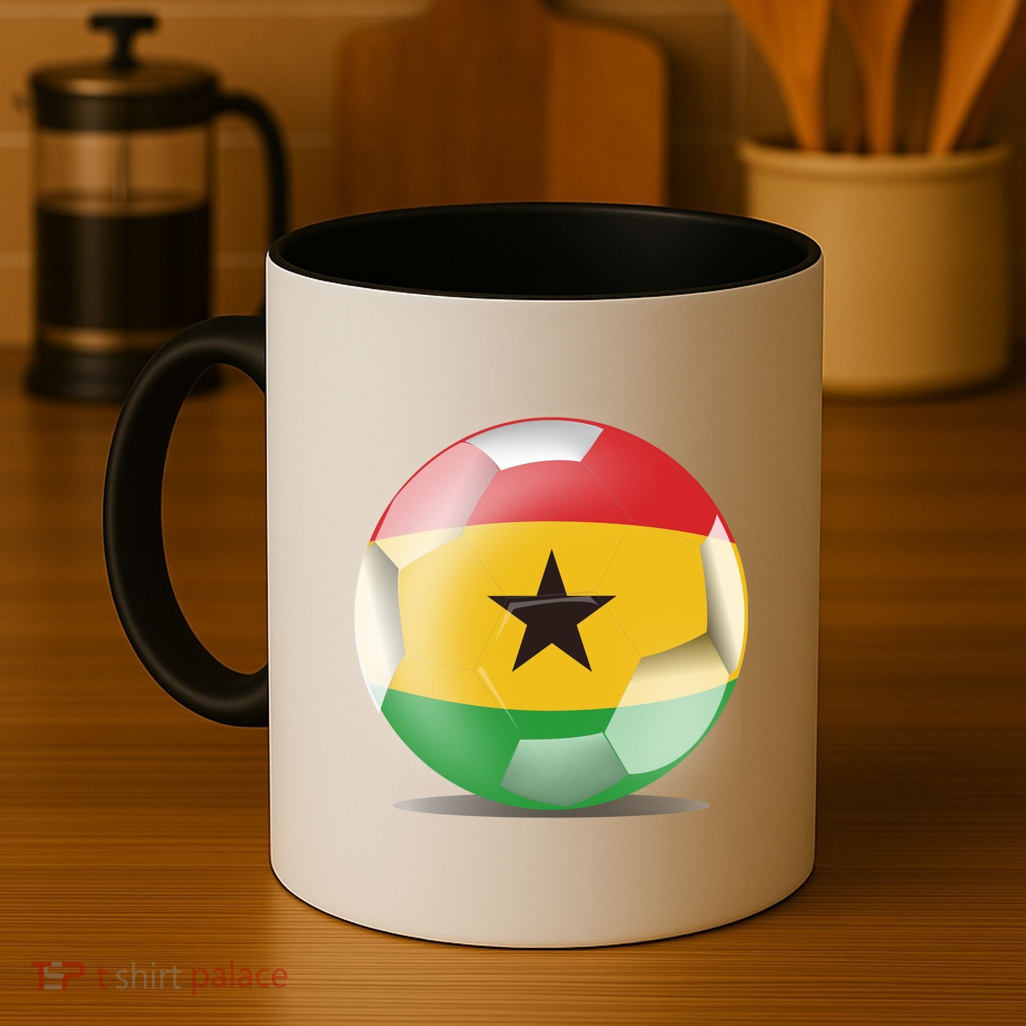 Soccer Ball Country Flag Ghana Coffee Mug