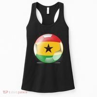 Soccer Ball Country Flag Ghana Women's Tank Top thumb 0