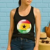 Soccer Ball Country Flag Ghana Women's Tank Top thumb 2